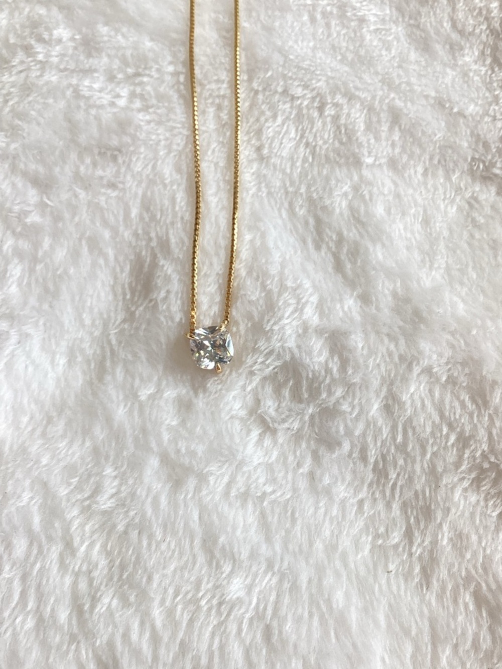 Anthropologie 14KT Gold Plated Floating Crystal Necklace NEW - Picture 5 of 11